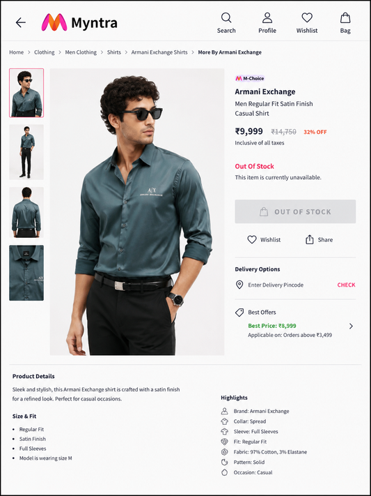 ARMANI EXCHANGE AX GREEN SHIRT