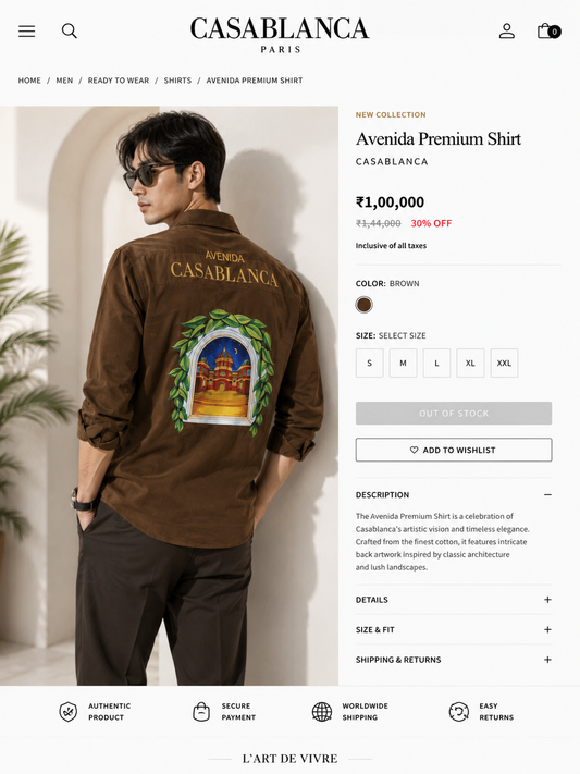 CASABLANCA PREMIUM BROWN SHIRT