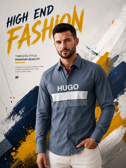 HUGO BOSS GRAY SHIRT