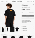 LOUIS VUITTON IMPORTED LUXURY HIGH QUALITY BLACK TSHIRT