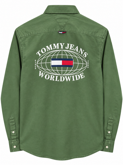 TOMMY HILFIGER GREEN SHIRT
