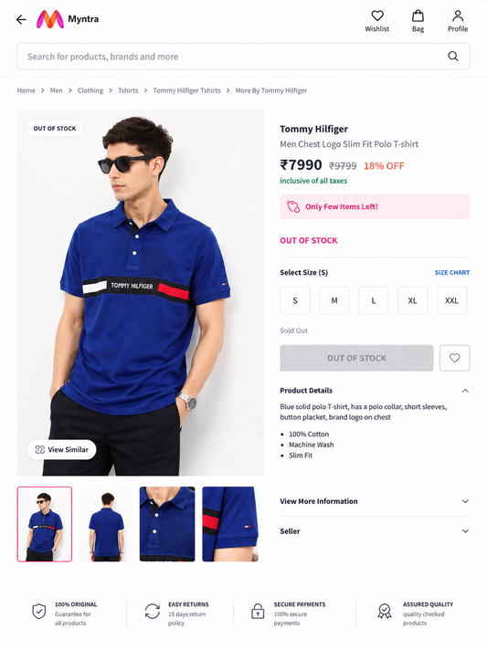 TOMMY HILFIGER BLUE TSHIRT