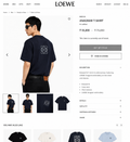 LOEWE IMPORTED LUXURY HIGH QUALITY BLACK TSHIRT