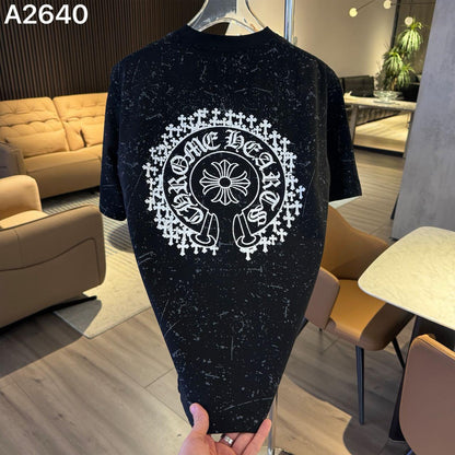 CHROME HEART IMPORTED LUXURY HIGH QUALITY BLACK TSHIRT