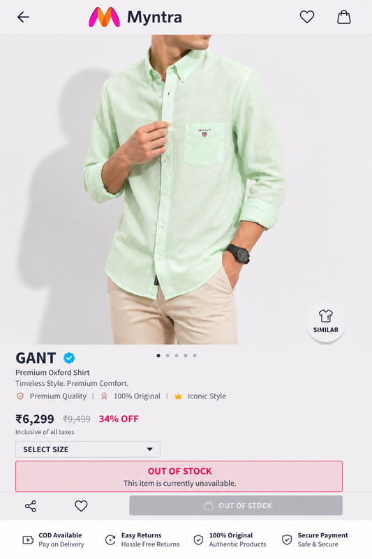 GANT LINEN PISTACHIO GREEN SHIRT