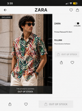 ZARA HALF SHIRT