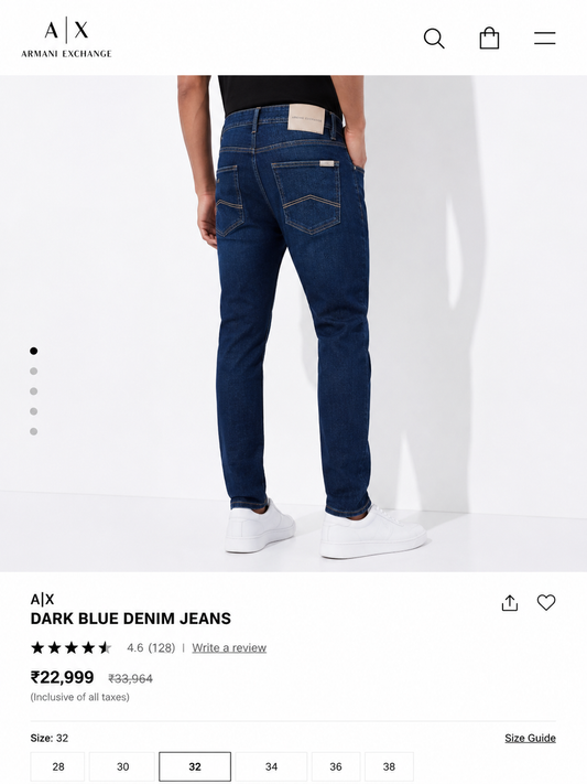 ARMANI EXCHANGE AX JEANS