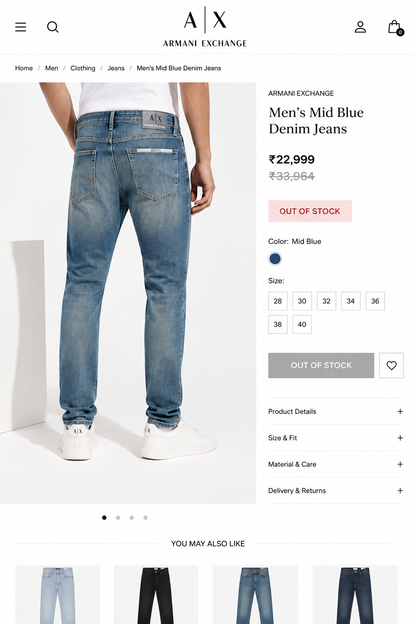 ARMANI EXCHANGE AX JEANS