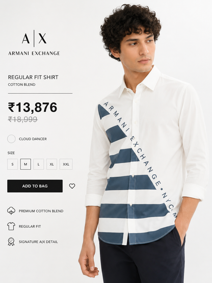 ARMANI EXCHANGE AX WHITE SHIRT