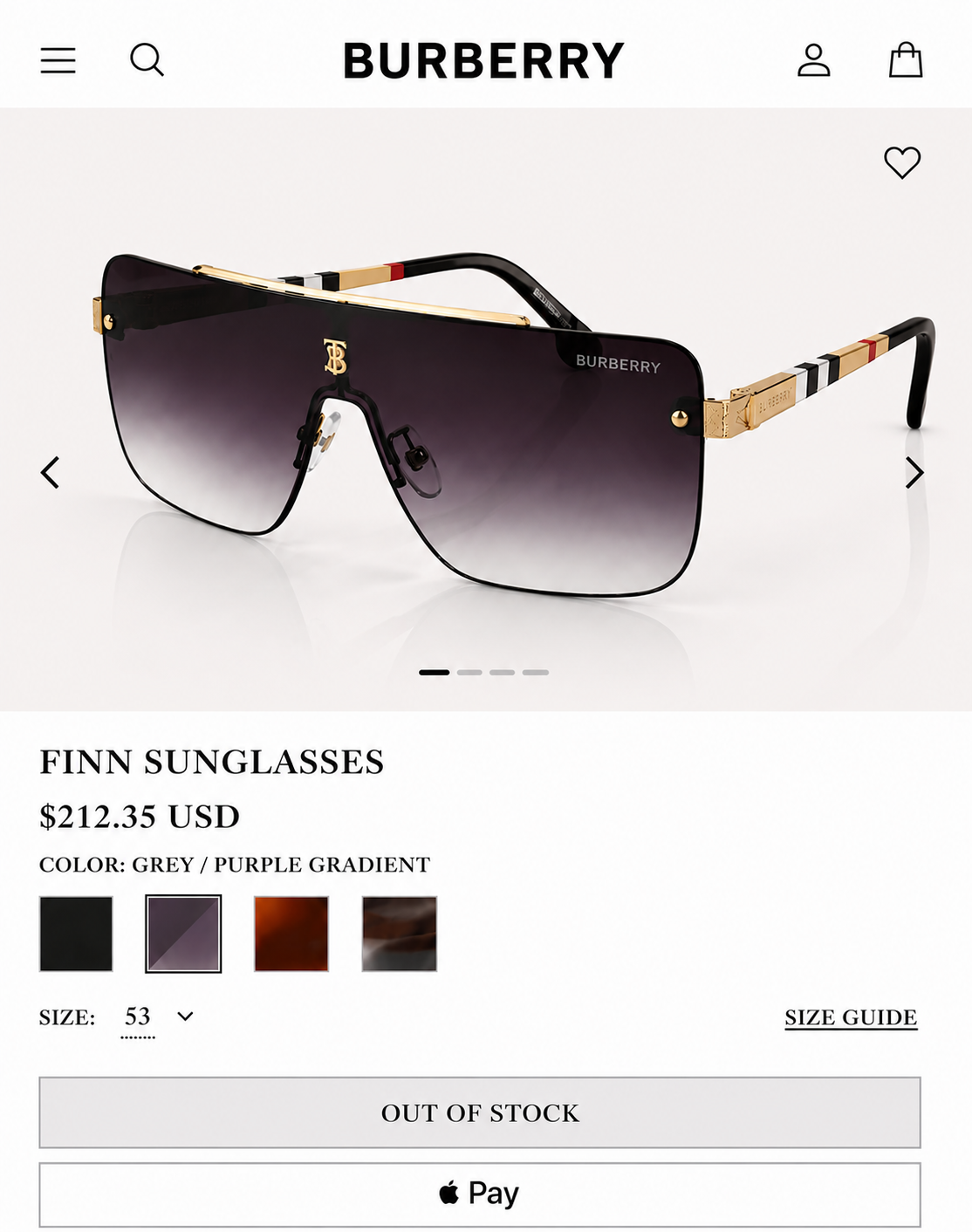 BURBERRY PREMIUM SUNGLASSES