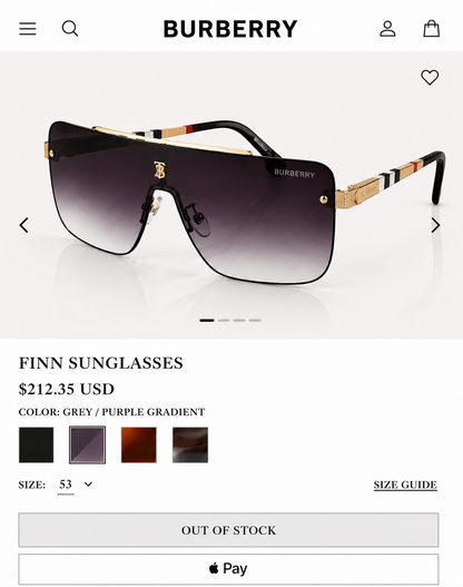 BURBERRY PREMIUM SUNGLASSES