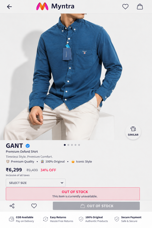 GANT LINEN DEEP PETROL BLUE SHIRT